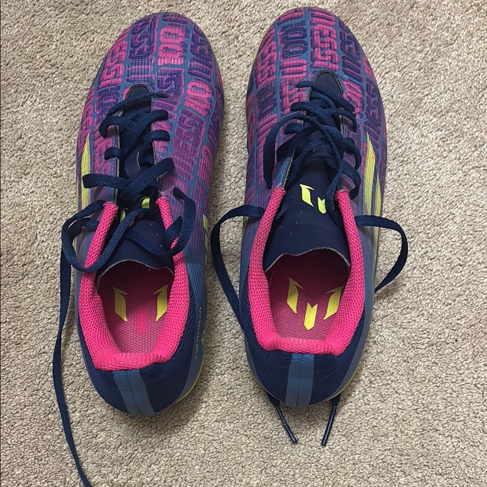 Adidas Pink and Blue Athletic Shoes